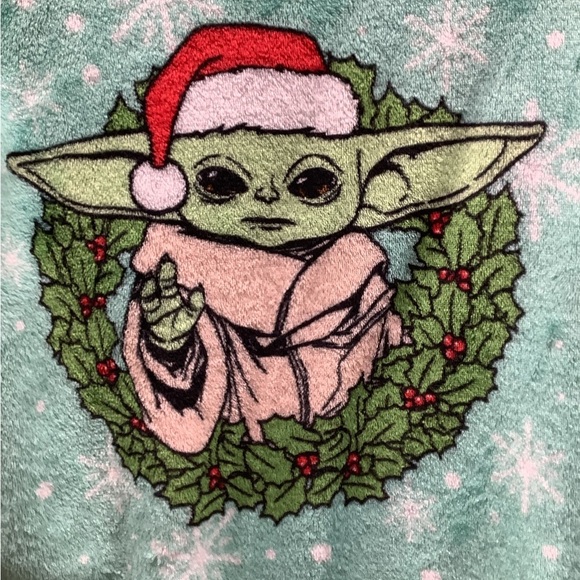 Disney Star Wars Size S Green X-MAS GROGU Holiday Juniors Sweatsuit. Preloved - Picture 5 of 7